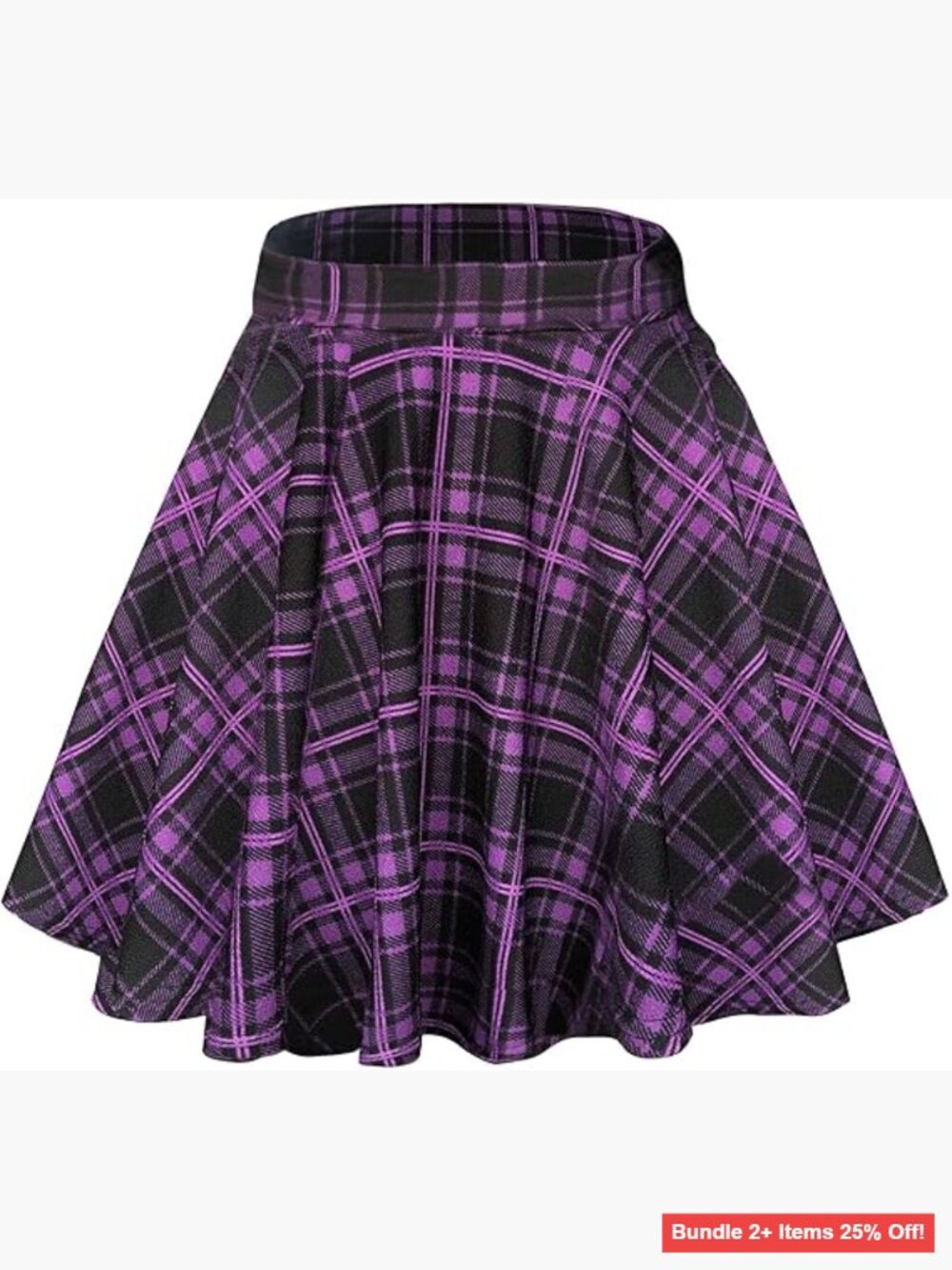 Stretchy Flared Mini Skater Skirt, Versatile Casual A-Line Fit